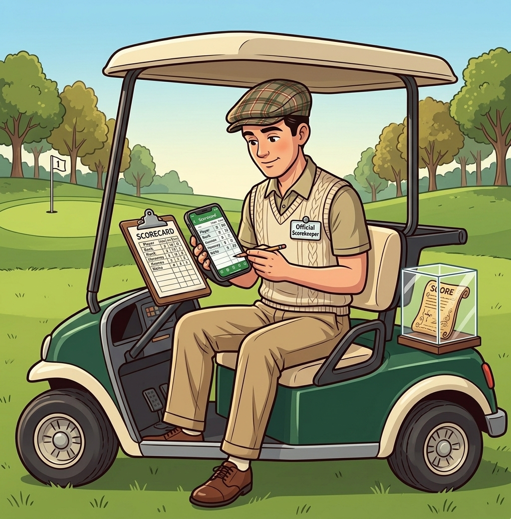 Illustration for the house rule: The scorecard is sacred